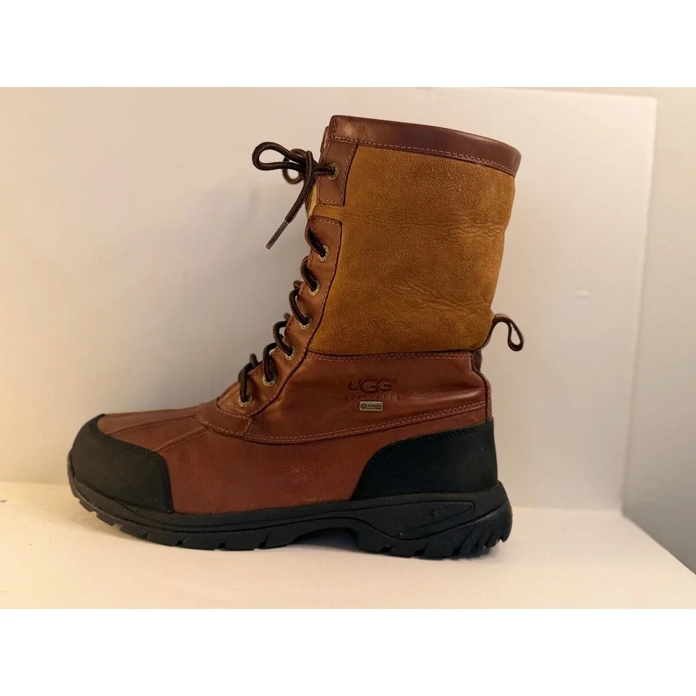 UGG Australia Adirondack Boots Mens Sz 11 Brown Leather Waterproof Winter Vibram